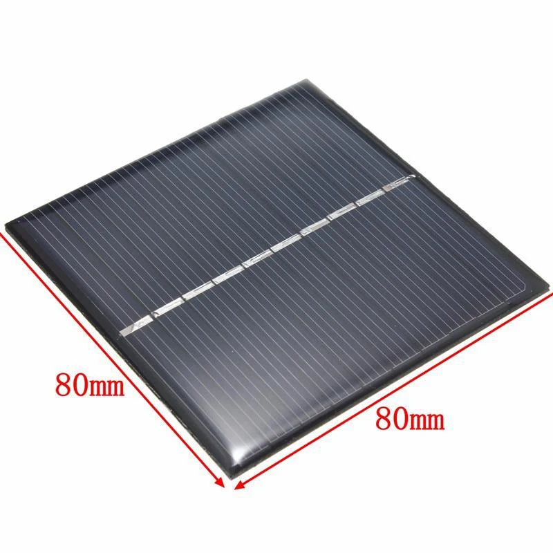 0.8W 5V Epoxy Mini Solar Panel, 80 × 80mm DIY Board — 80mm dimension diagram