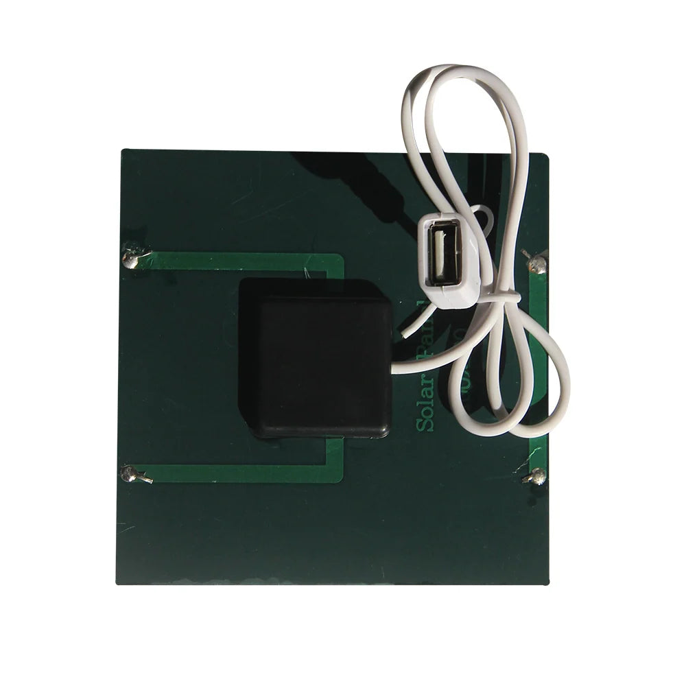 1.2W 5V Epoxy Mini Solar Panel with 35cm USB-A Lead — USB-A socket rear view