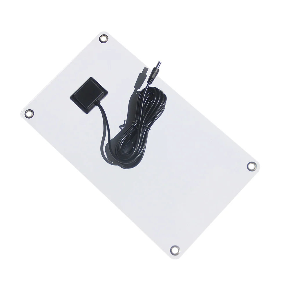 10W 12V Dual-Fan Solar Ventilation Kit with 3m DC Lead — panel rear and fans