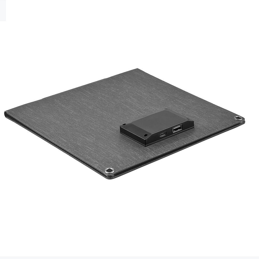 15W ETFE Two-Fold Solar Charger with USB-A and USB-C — rear connector housing