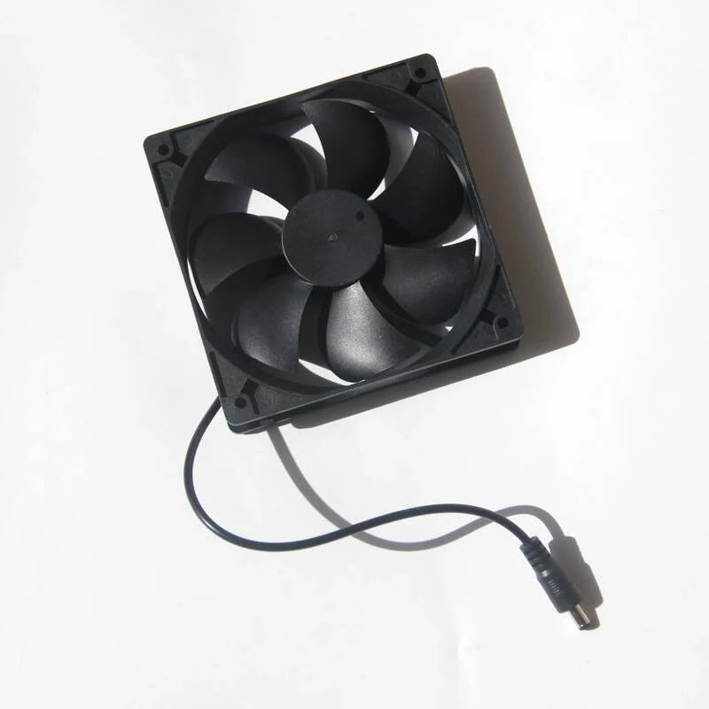 2W 6V Solar Ventilation Fan Kit with DC5521 Cable — fan front