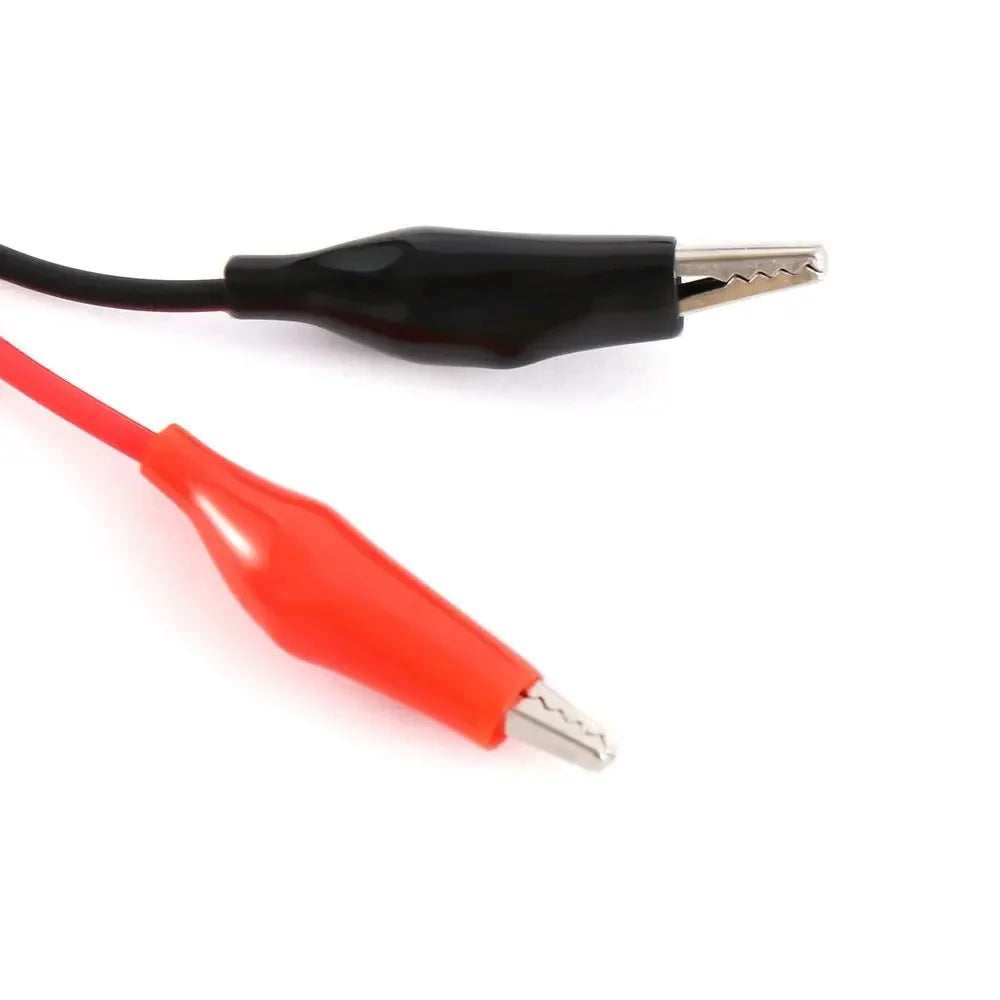 3.5W 5V Solar Panel with 50cm Battery Clip Leads — clip connector close-up