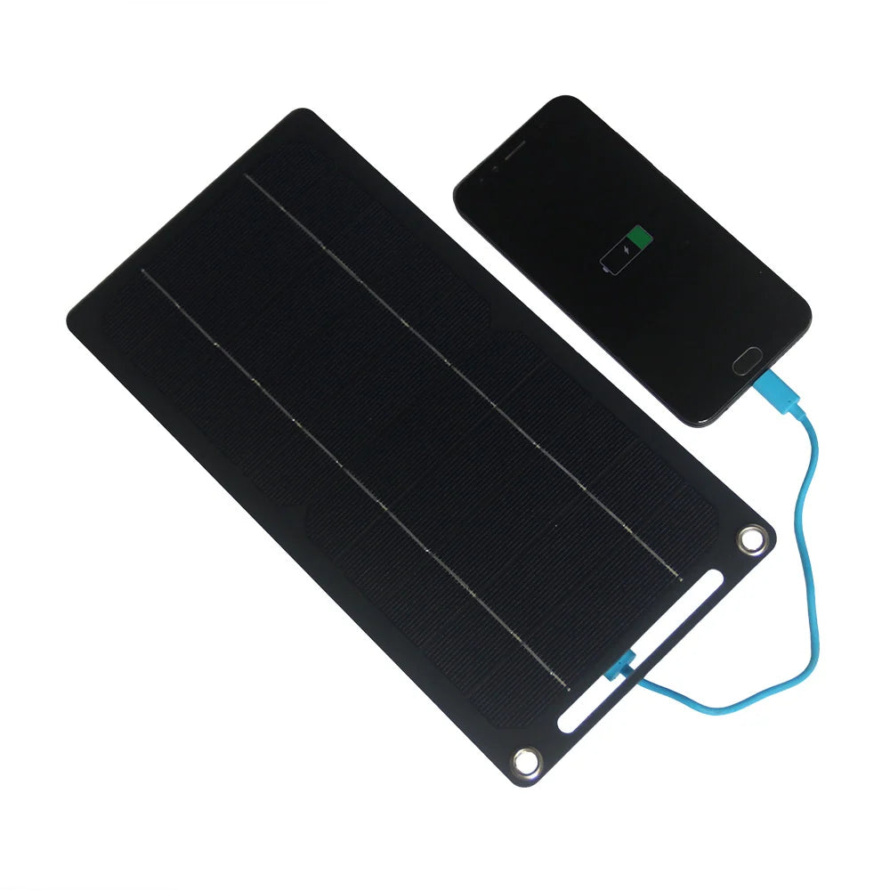 6W 5V Solar Charger Panel with USB-A and USB-C Outputs — solar panel charging device