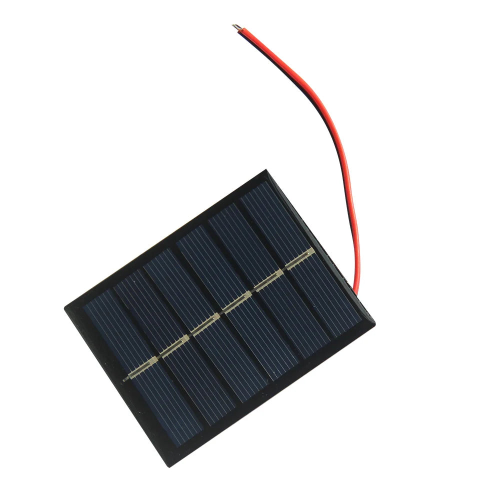 Epoxy module at an angle with attached leads