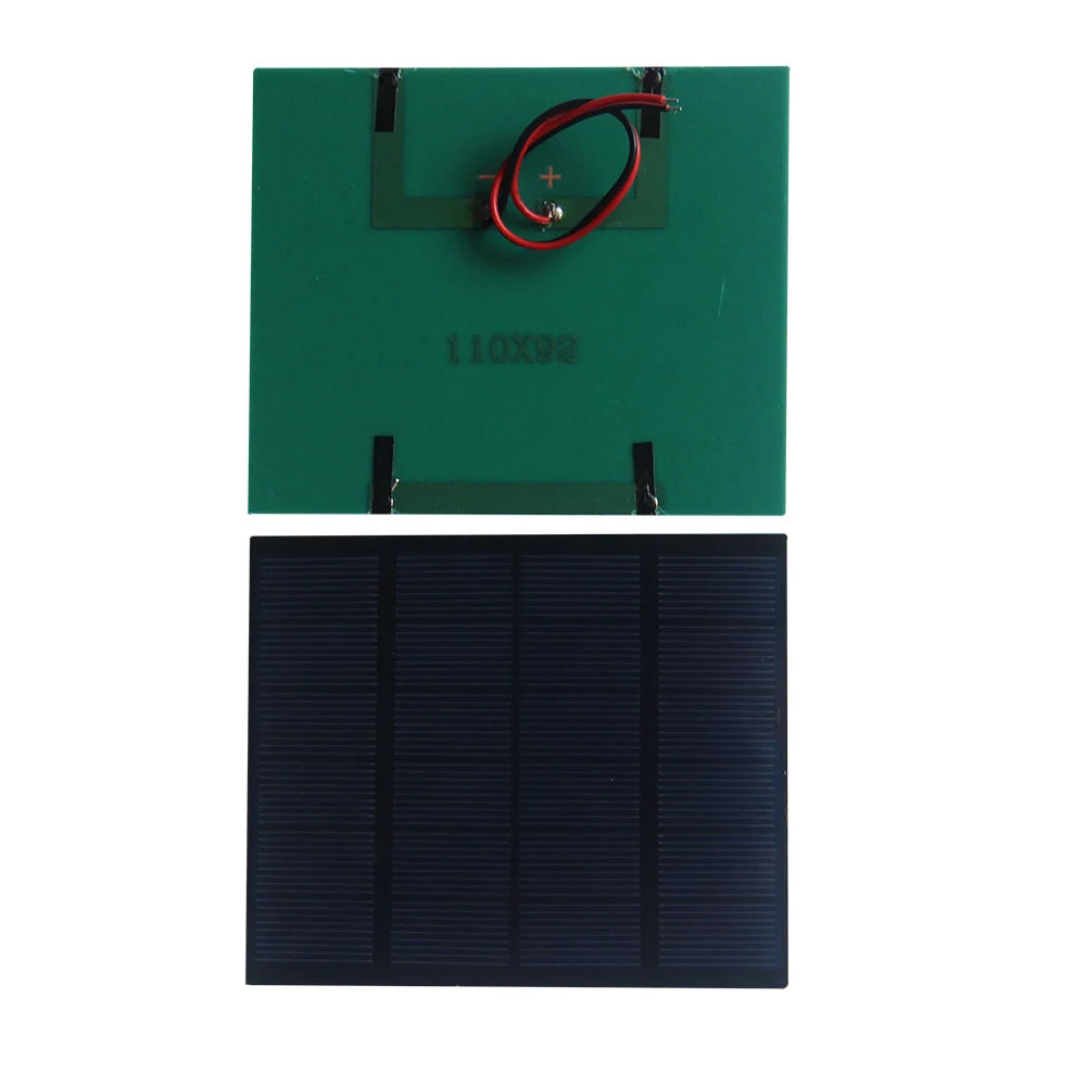 Front and rear views of the same solar panel