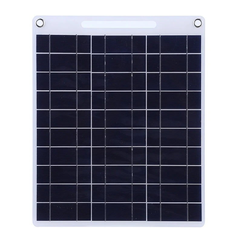 White-framed 13W panel with dark polycrystalline cells