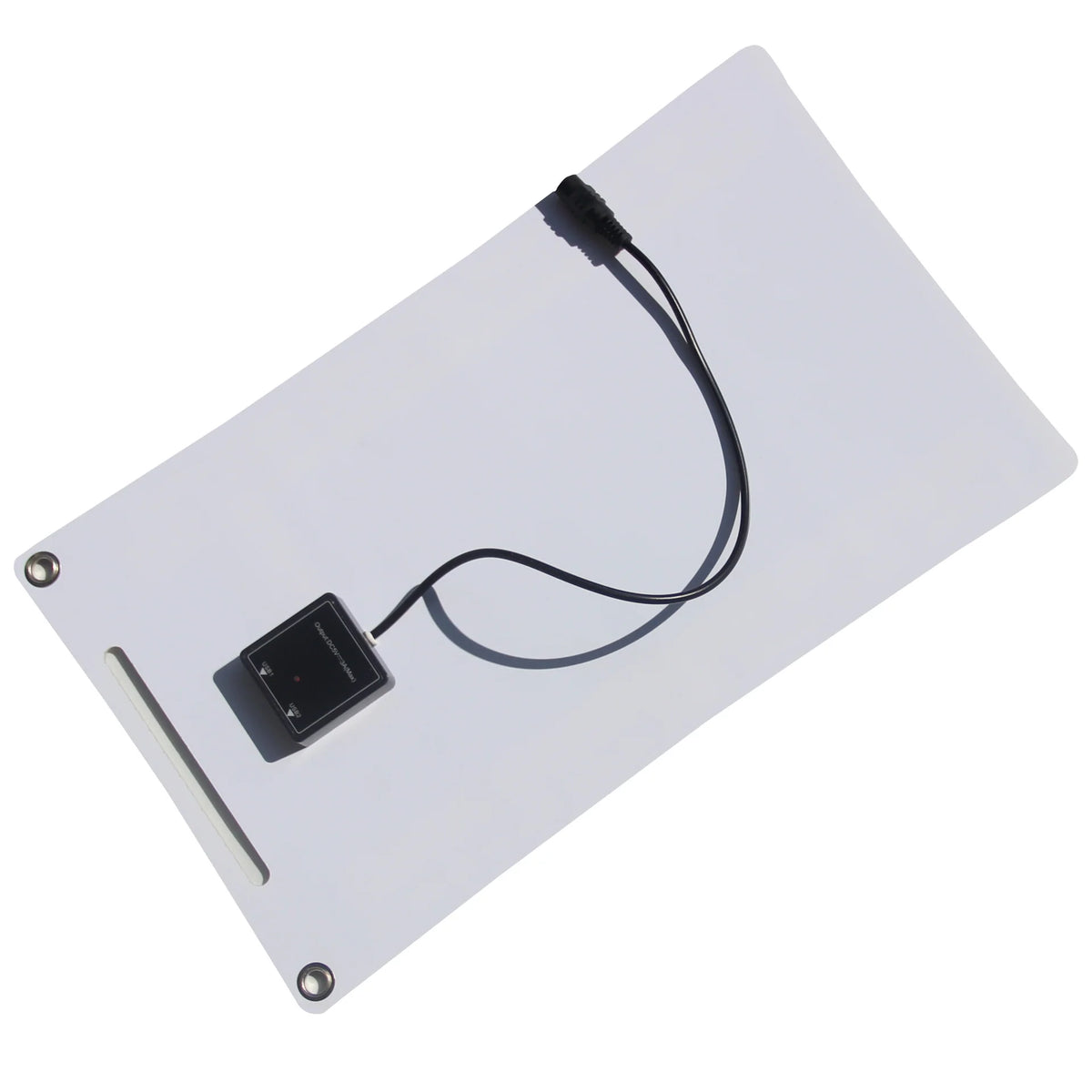 White rear of the flexible panel and junction box
