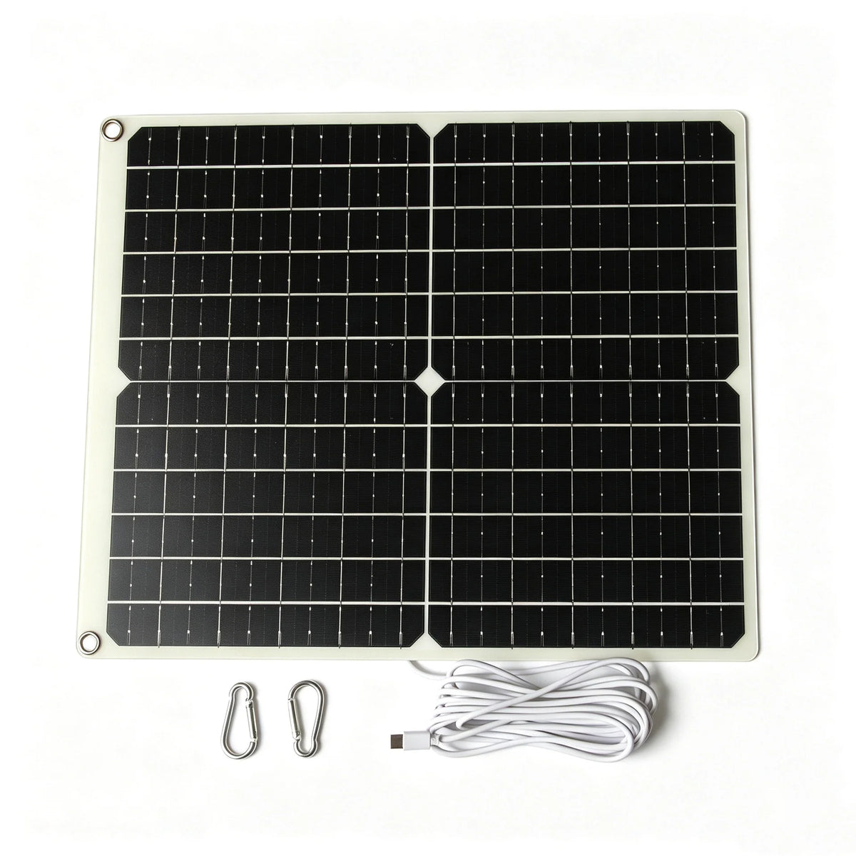 Front of the panel with lead and carabiners