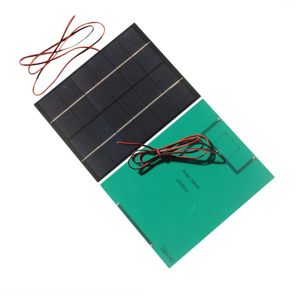 Front and rear of the 5.2W polycrystalline panel