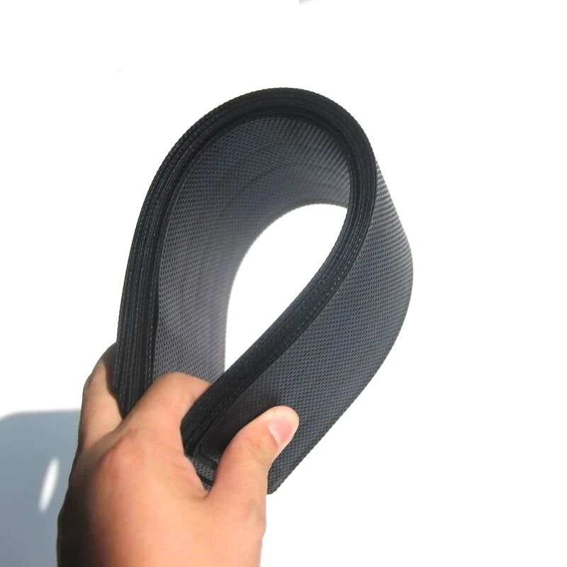 Flexible solar module curved into a broad loop