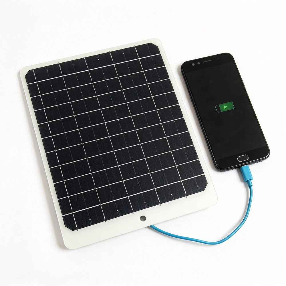Angled solar charger face