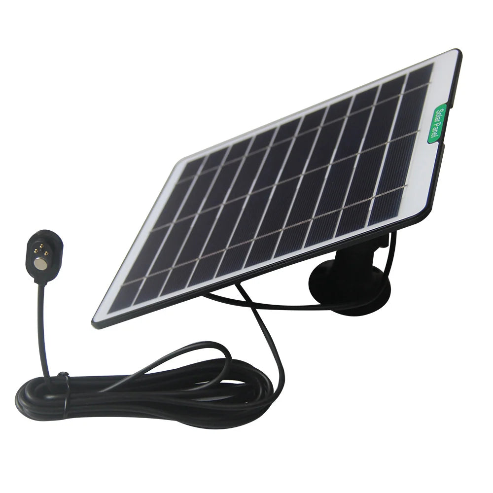 Black 5W three-pin camera solar panel