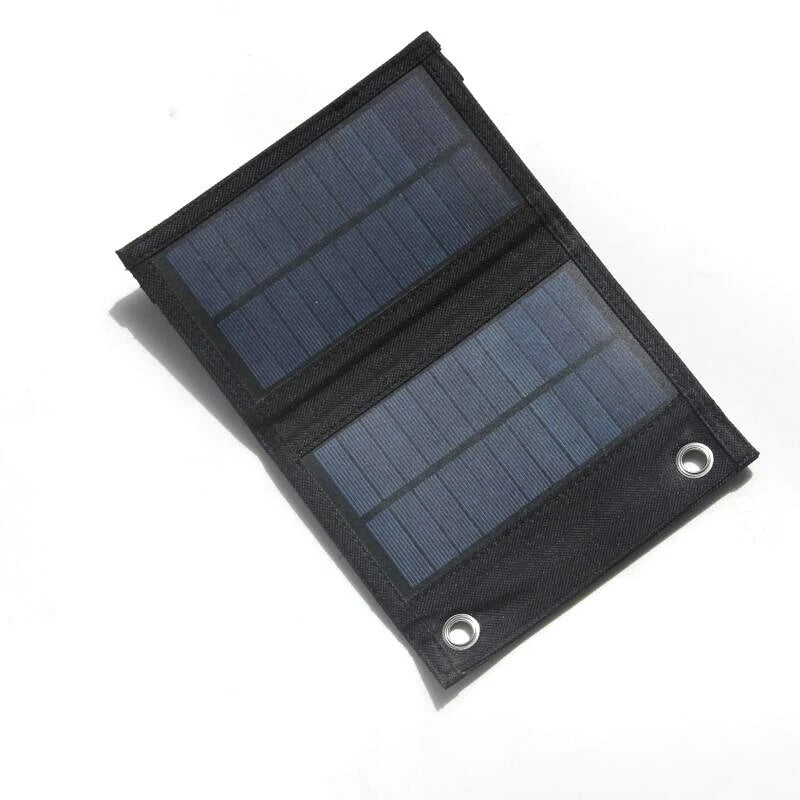 Black two-section 4W solar charger