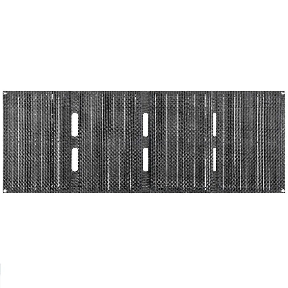 Four monocrystalline panels opened flat