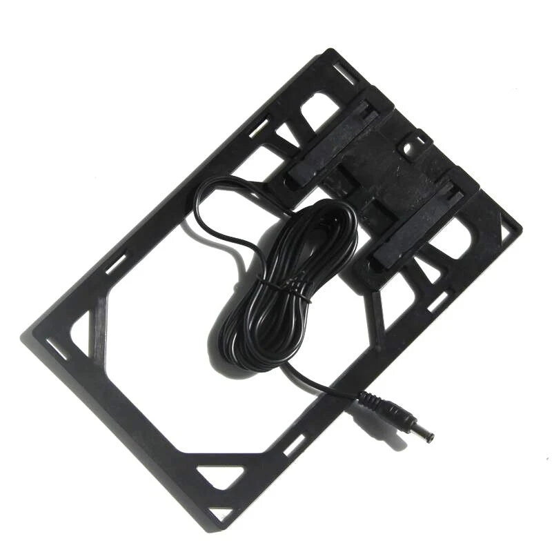 Rear mounting plate and lead of the fan