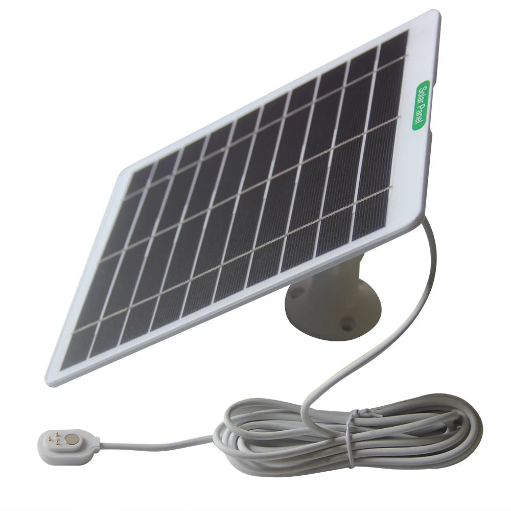 White 5W three-pin camera solar panel