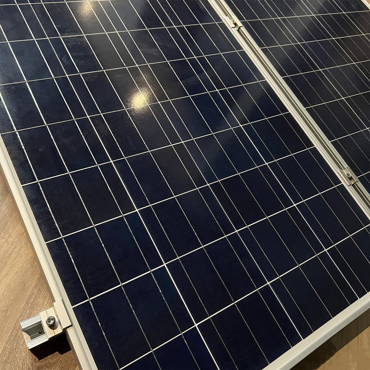 Silver solar panel mounting kit application examples