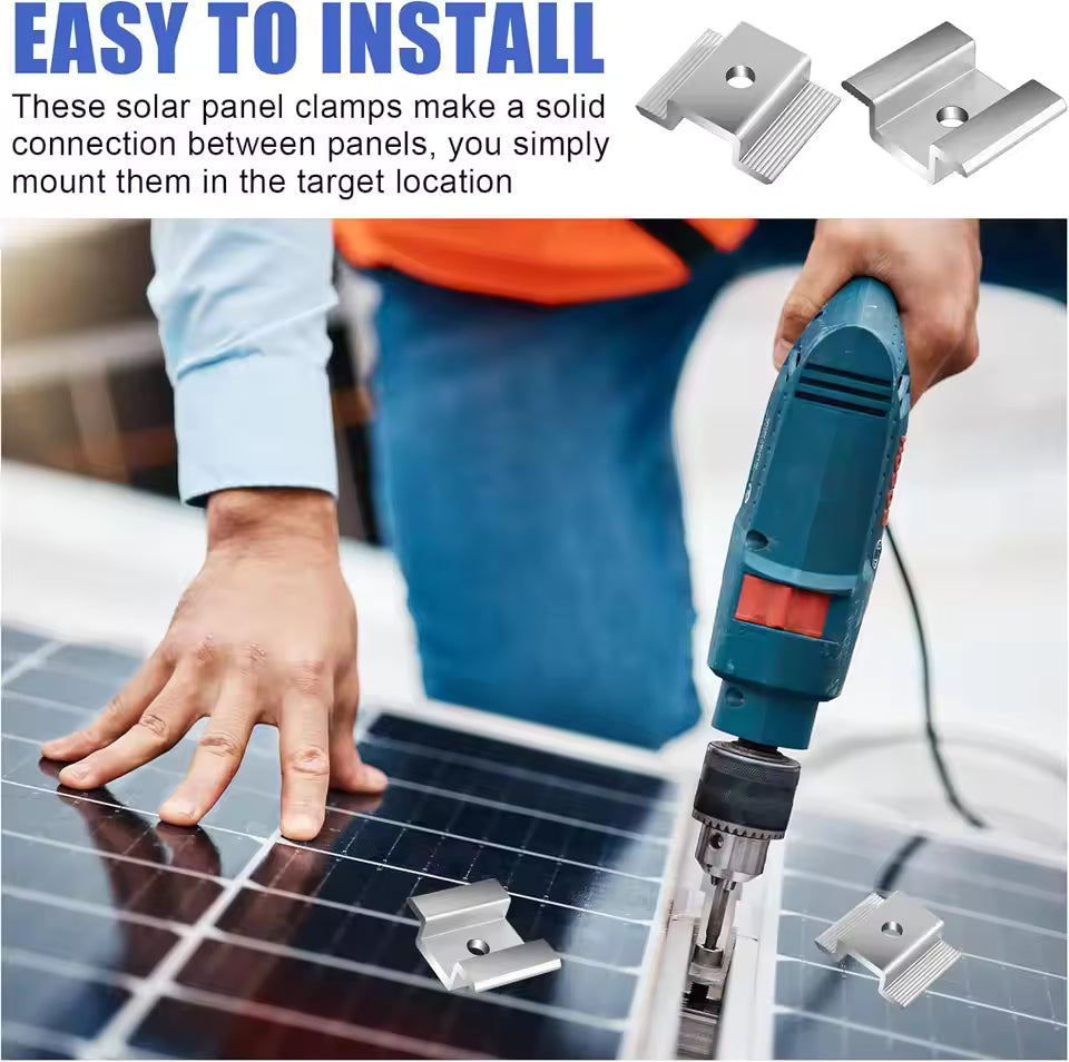 Solar panel mid clamp fastening location between neighboring modules