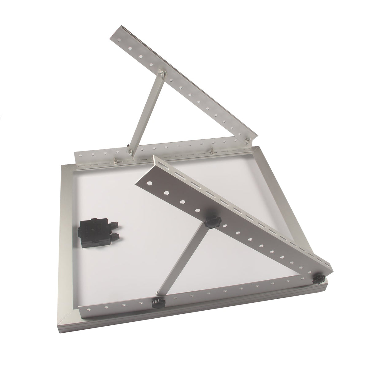 Adjustable solar panel tilt mounting bracket structure