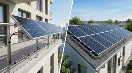 Balcony solar kit versus rooftop PV system comparison for renters and homeowners