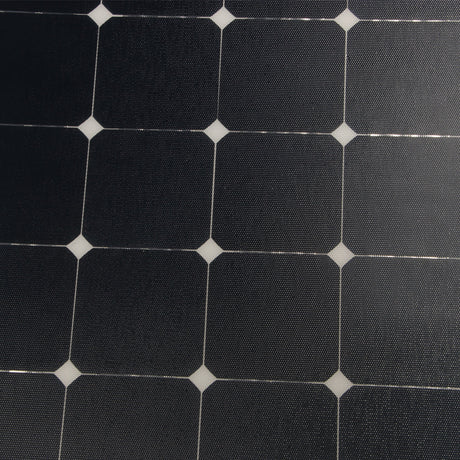 Close up view of monocrystalline solar cell panel surface