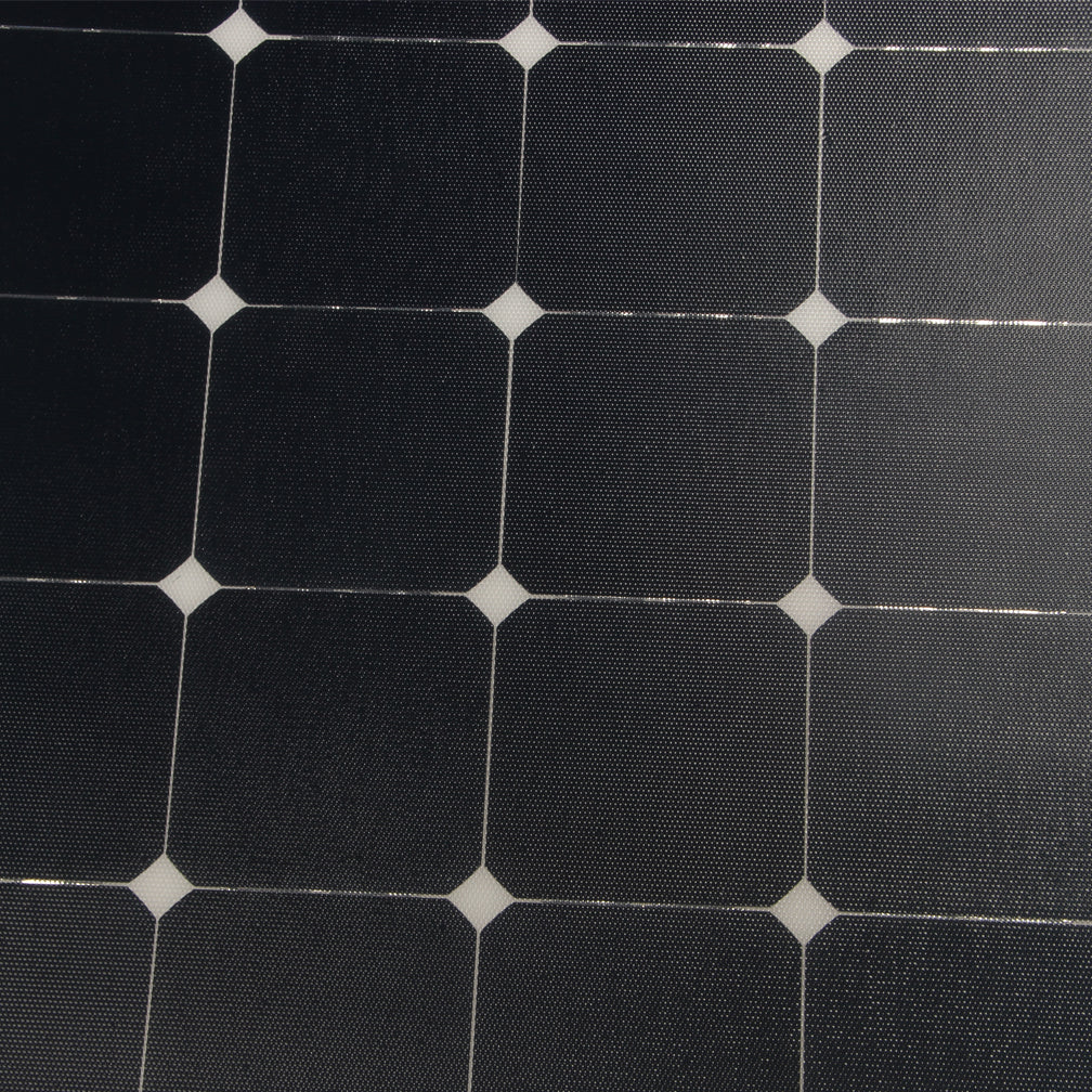 Close up view of monocrystalline solar cell panel surface
