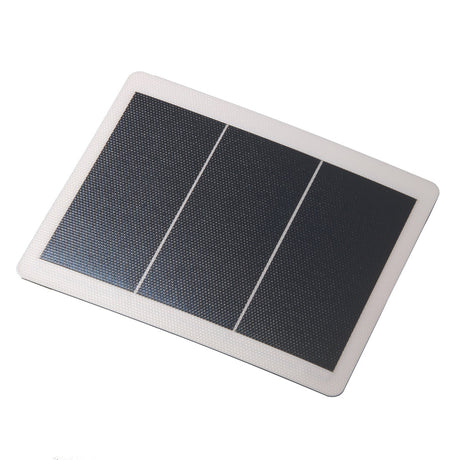 Custom-shaped mini solar panel with textured ETFE surface, the format used for buoy-mounted sensors