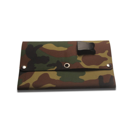 Folded camouflage portable solar charger bag for outdoor power
