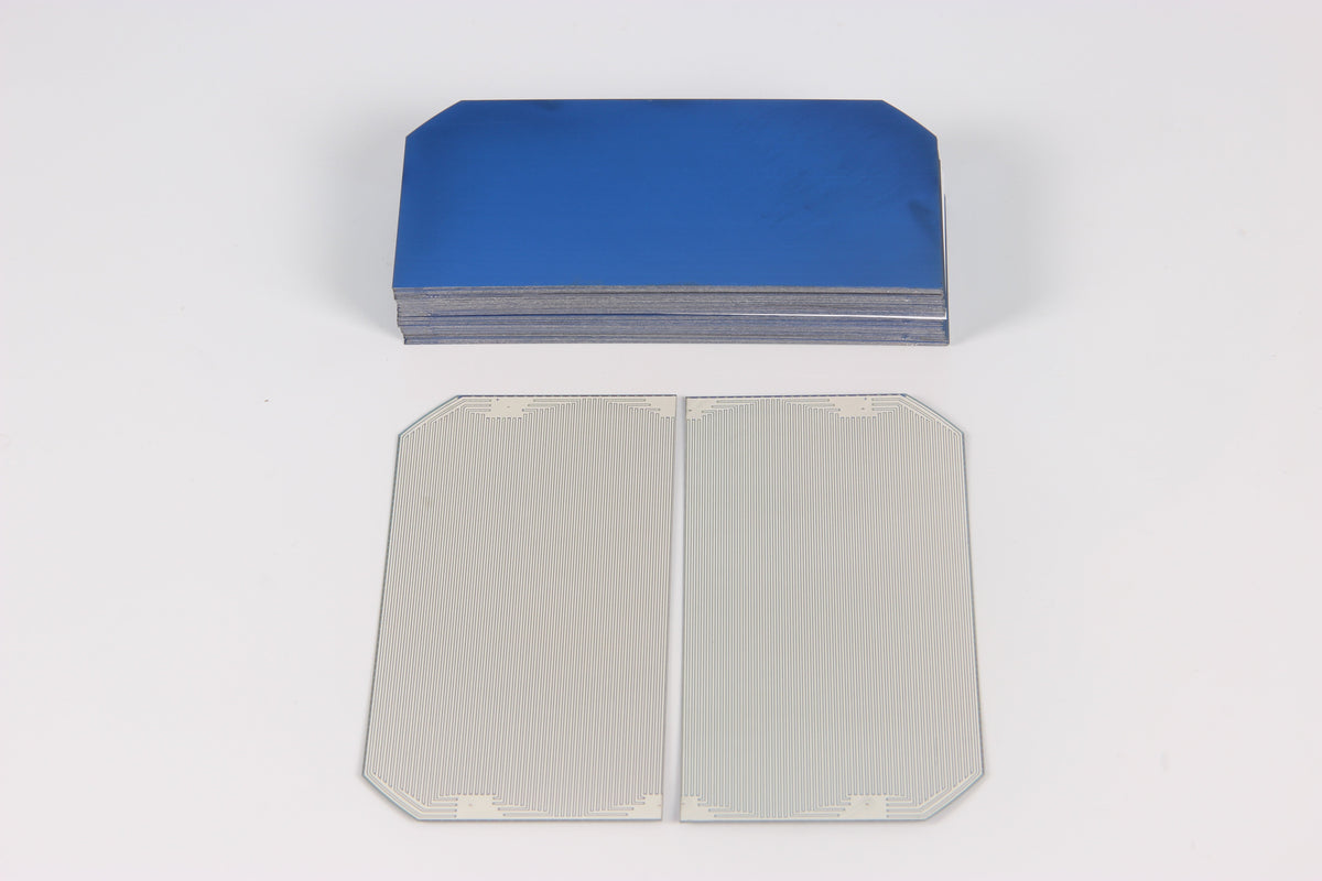 High efficiency solar cells and cut solar cell stack