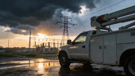 Lightning monitoring for transmission lines with utility crew reviewing strike location