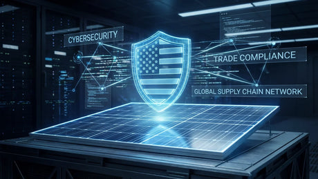  NDAA Section 804 compliant solar panel supply chain concept