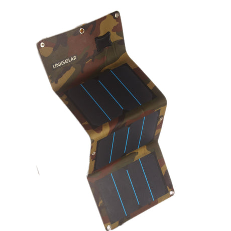 Portable camouflage foldable solar charger for outdoor power supply