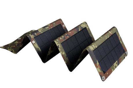 Portable camouflage foldable solar charger panel for outdoor power