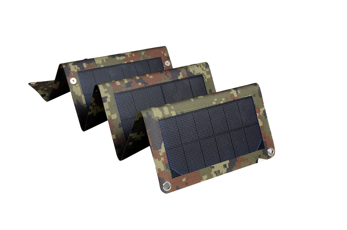 Portable camouflage foldable solar charger panel for outdoor power