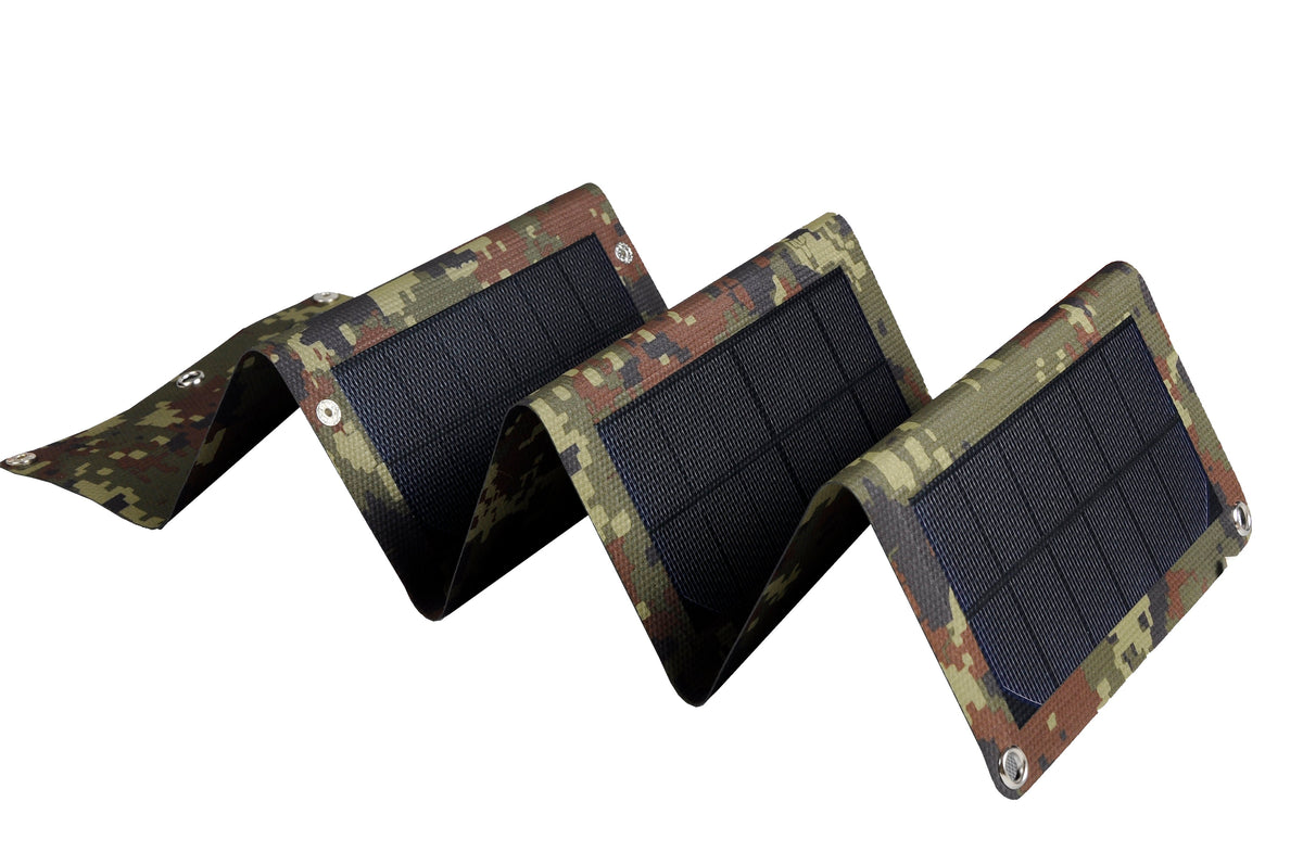 Portable camouflage foldable solar charger panel for outdoor power
