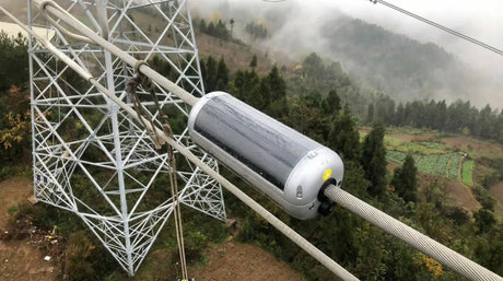 Power line monitoring on transmission towers with line sensors
