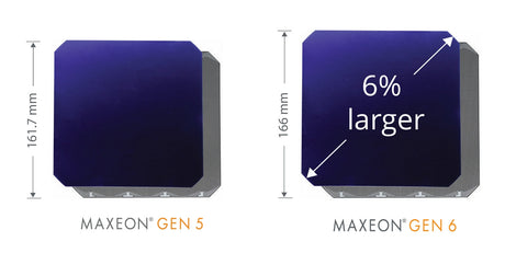 Maxeon Gen 6 solar cell size 166mm*166mm