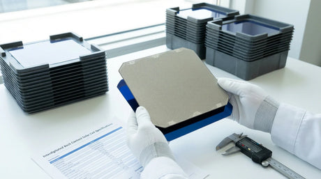 SunPower solar cell verification for overseas buyers with IBC cell and calipers