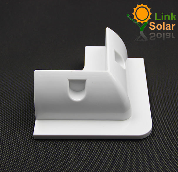 White ABS corner bracket mount for RV and caravan solar panels