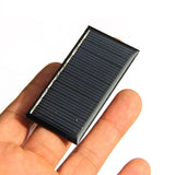 0.25W mini solar panel — panel held in hand