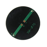 0.35W 5V Round Mini Solar Panel, 70mm DIY Module — rear solder pads