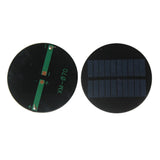 0.35W 5V Round Mini Solar Panel, 70mm DIY Module — front and rear of round panel