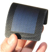 0.3W flexible solar panel — curved thin film panel in hand