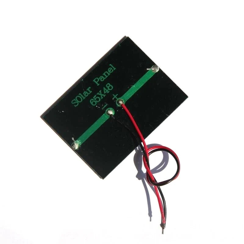 0.3W mini solar panel — rear board and soldered wires