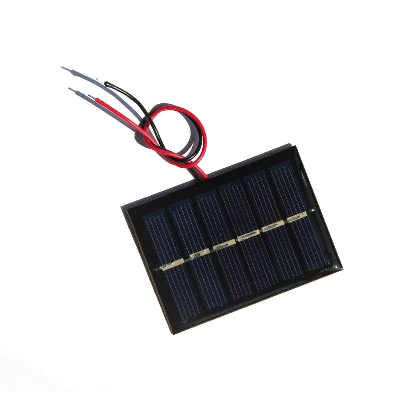 0.3W mini solar panel — solar cell and attached wires