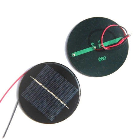 0.5W 0.5W round mini solar panel — round panel front and rear