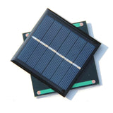 0.6W mini solar panel — front and rear square panels