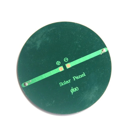 0.6W 0.6W round mini solar panel — rear polarity pads