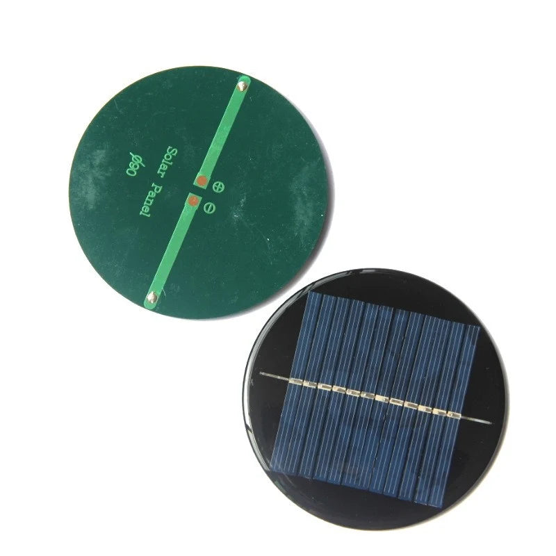 0.6W 0.6W round mini solar panel — round panel front and rear