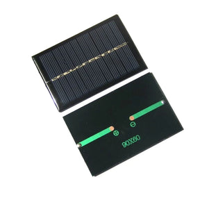 0.6W mini solar panel — front and rear epoxy panel